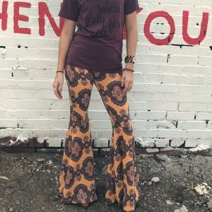 Medallion Pattern Bell Bottoms
